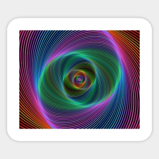 Color Spectrum Swirl Tunnel Sticker